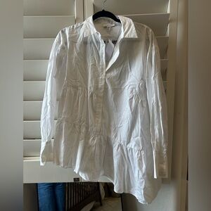 Topshop White Button-Up Shirt